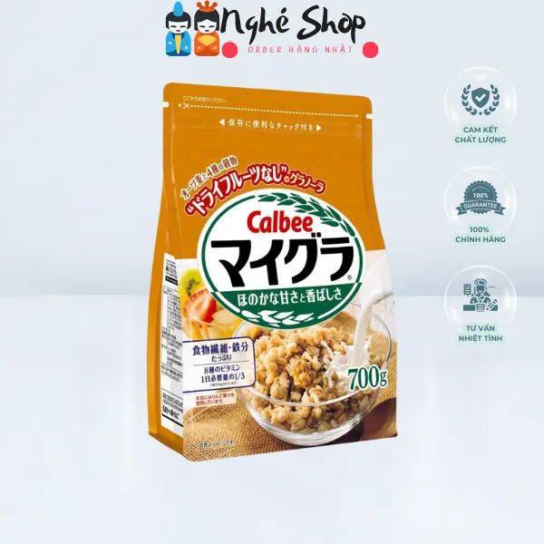 Calbee - Ngũ cốc Yến mạch, lúa mạch, gạo lứt 700g