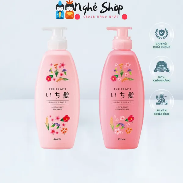 Cặp gội xả Ichikami hồng