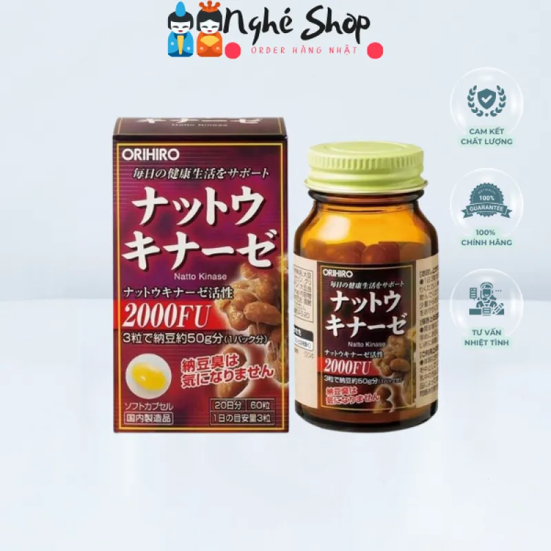 ORIHIRO - Viên uống chống đột quỵ Natto Kinase 2000Fu
