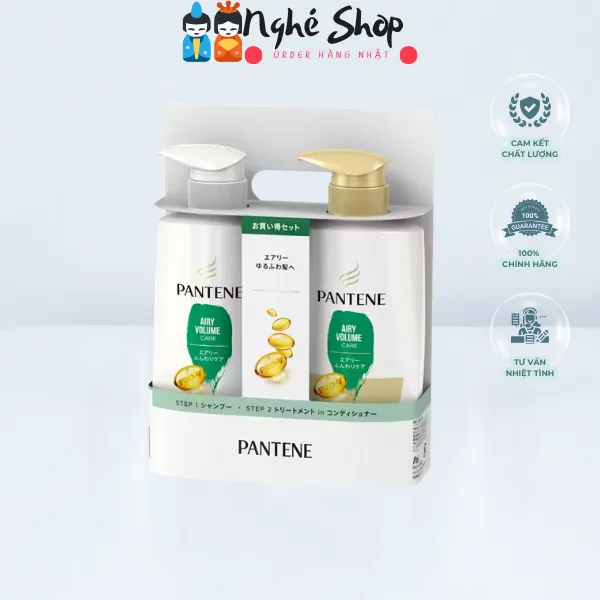 Cặp gội xả Pantane xanh lá