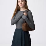 GU - Áo giữ nhiệt cổ tròn ấm cho nữ Warm Ribbed Crew Neck