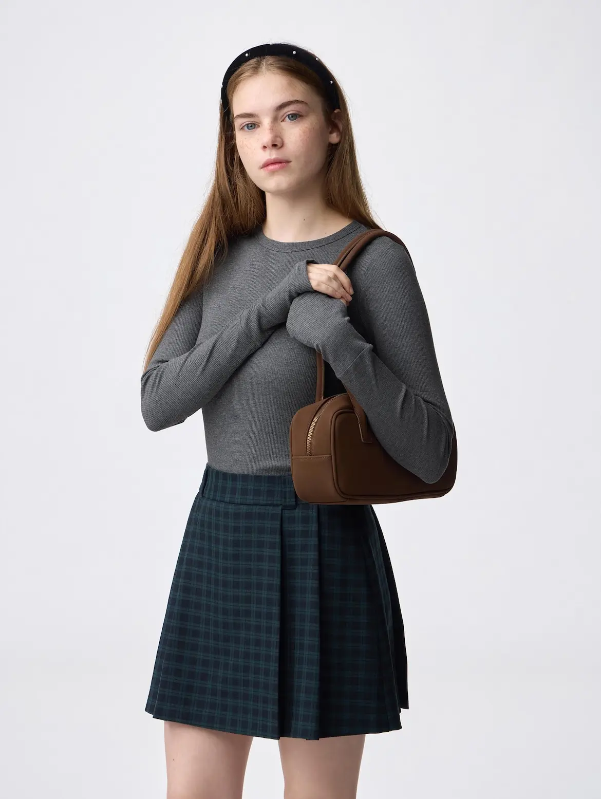 GU - Áo giữ nhiệt cổ tròn ấm cho nữ Warm Ribbed Crew Neck