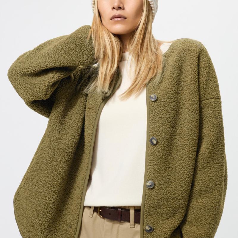 UNIQLO - Áo cardigan lông cừu dày ấm