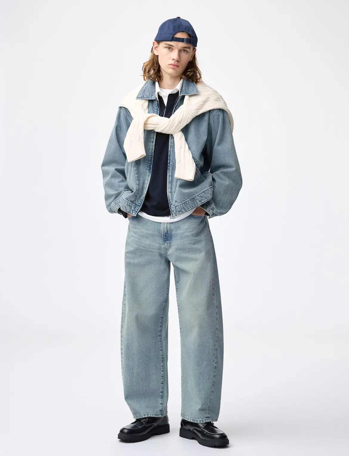 GU - Quần jeans nam ống cong