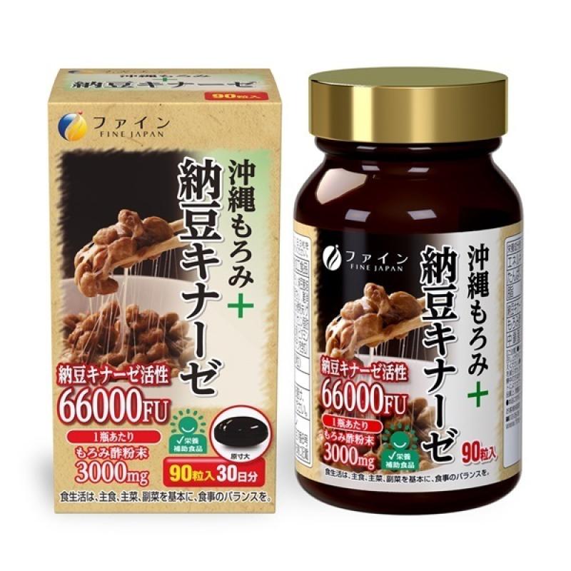 FINE JAPAN - Viên uống phòng ngừa tai biến Okinawa Moromi Natto Kinaze 66000fu