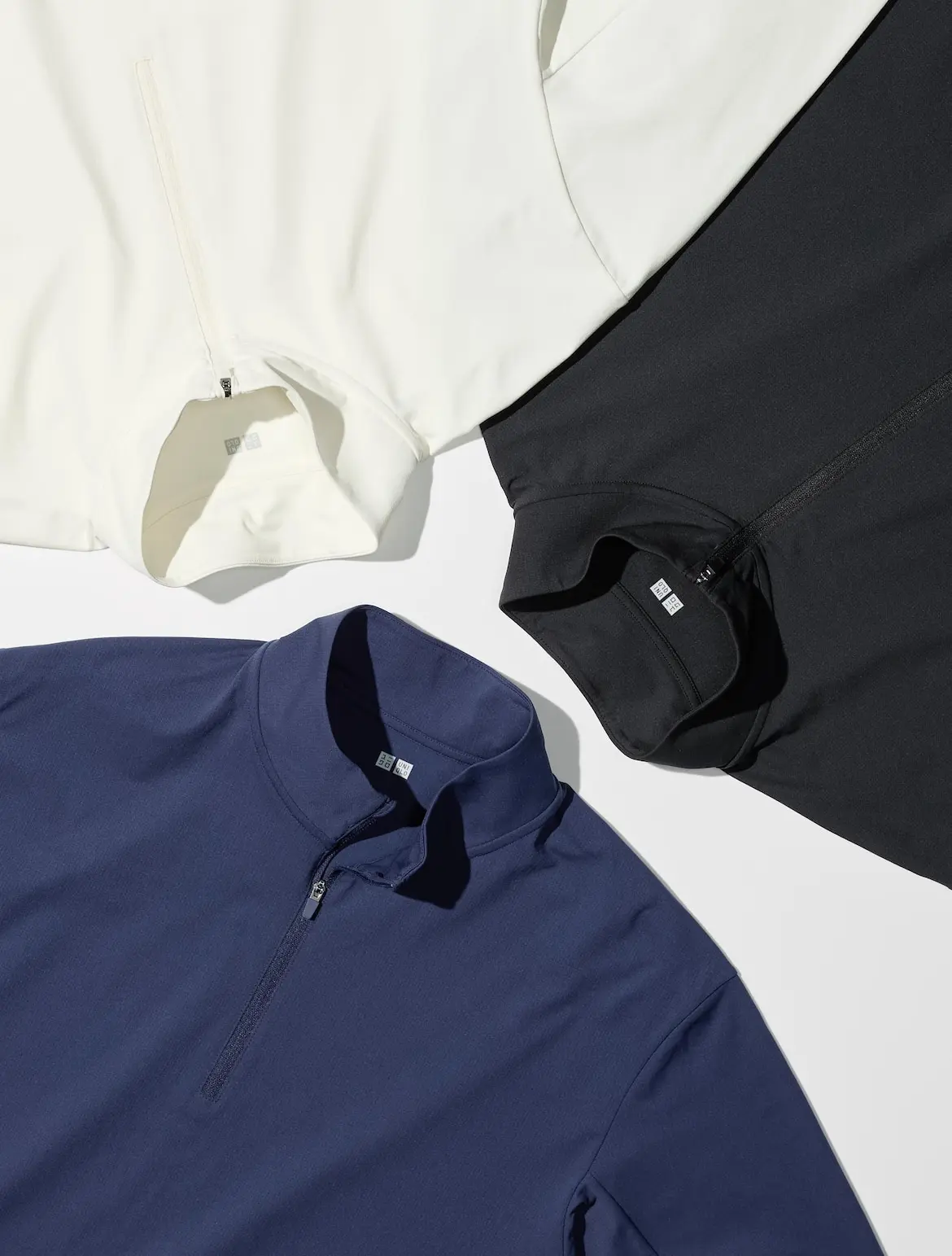 UNIQLO - Áo thun dài tay chống nắng kéo khoá nửa thân UV DRY - EX