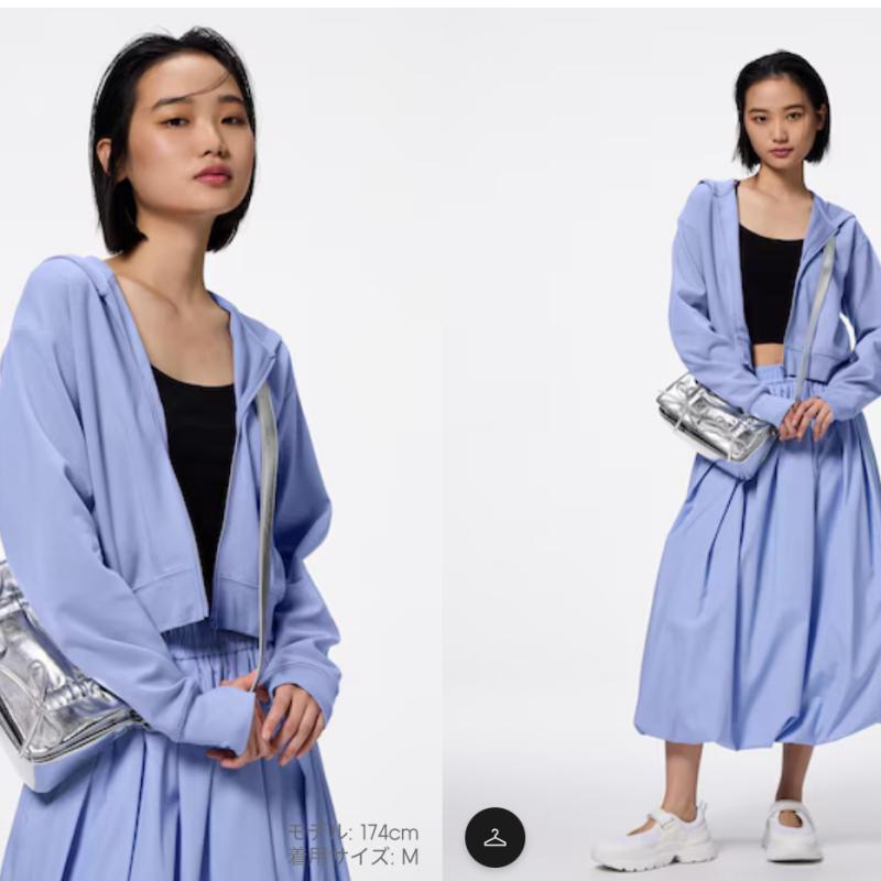 GU - Áo parka chống nắng nữ kéo khoá toàn thân