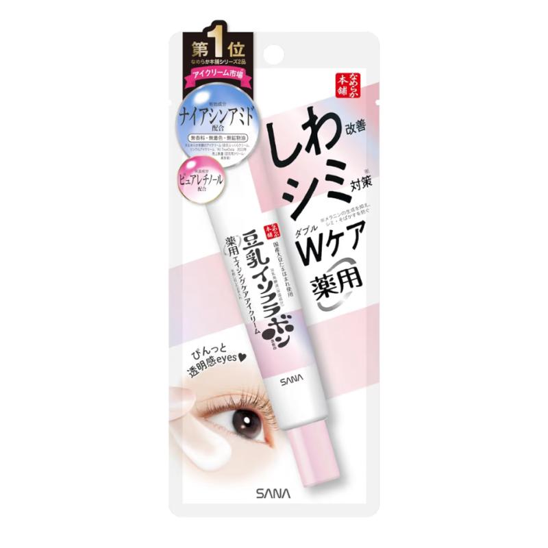 SANA - Kem dưỡng vùng mắt chống nhăn Nameraka Honpo chiết suất sữa đậu nành & isoflavone