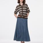 GU - Chân váy maxi denim nhẹ