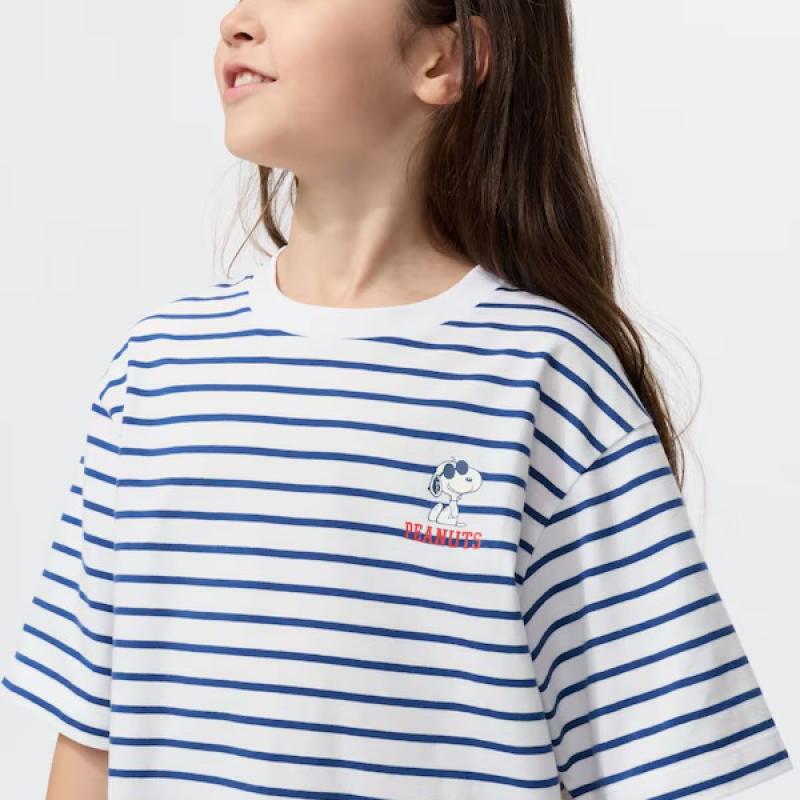 UNIQLO - Áo thun UT cho bé gái hoạ tiết Peanuts form rộng (Mã 485490)