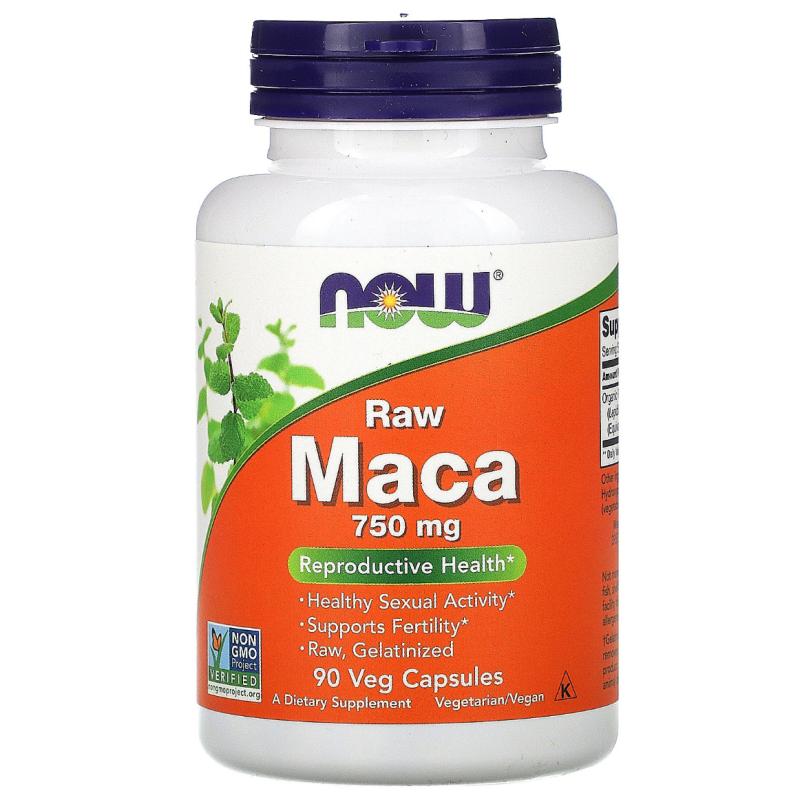 iHerb - Viên uống bổ sung thảo dược tăng cường sinh lý nam Raw Maca 750mg