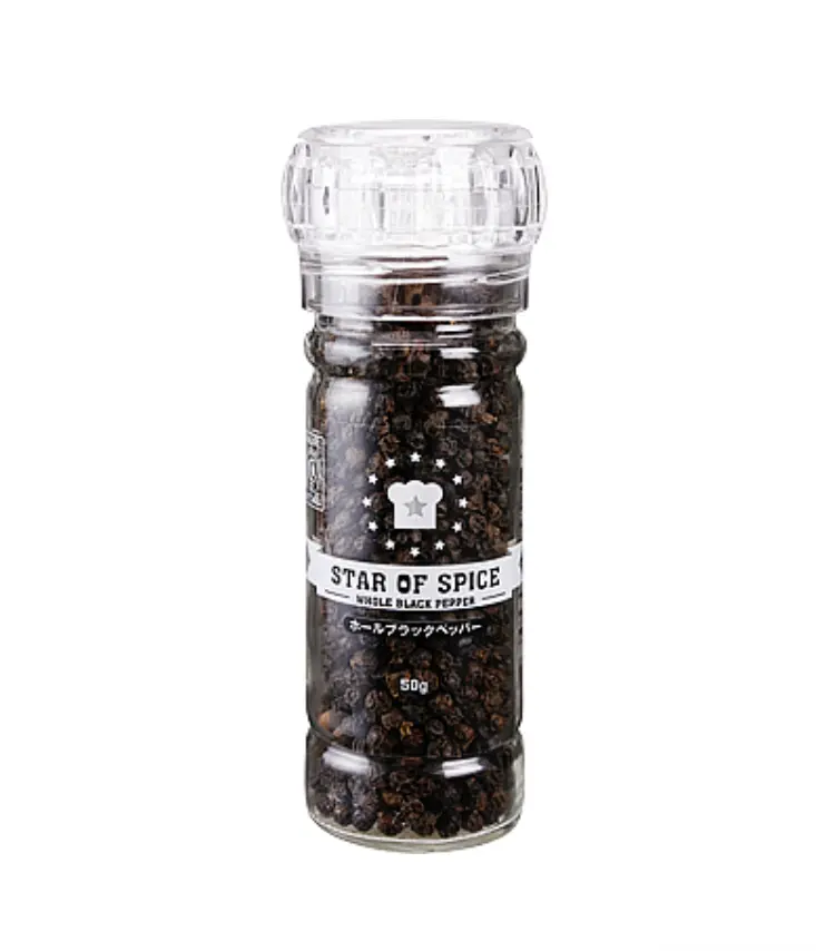 Tiêu Đen Nguyên Hạt (Hũ Kèm Đầu Xay) Star Of Spice 50g