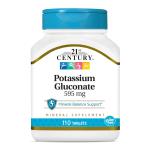 21st Century - Viên uống bổ sung Kali hữu cơ Potassium Gluconate 595mg