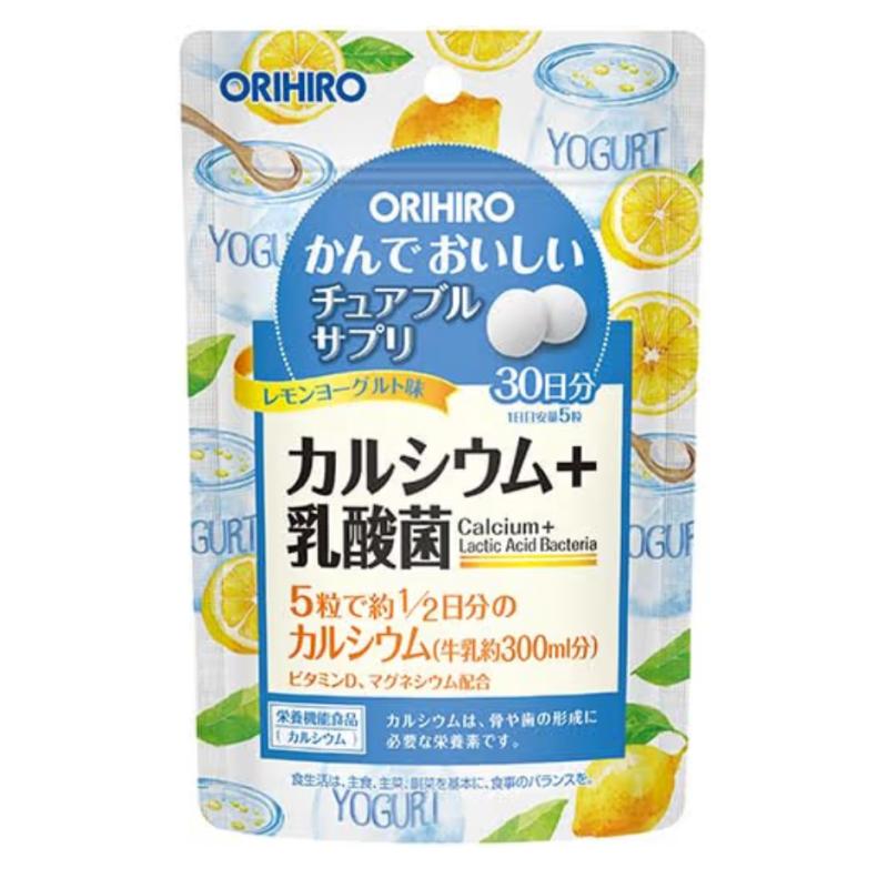 ORIHIRO - Viên nhai bổ sung canxi vị chanh mix sữa chua