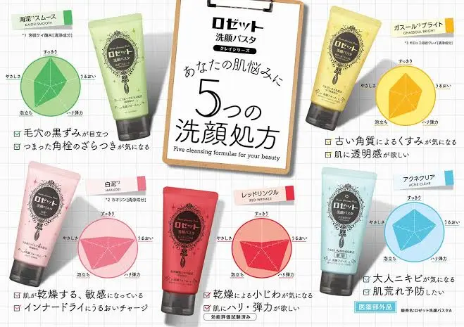 ROSETTE - Sữa rửa mặt đất sét cho từng loại da