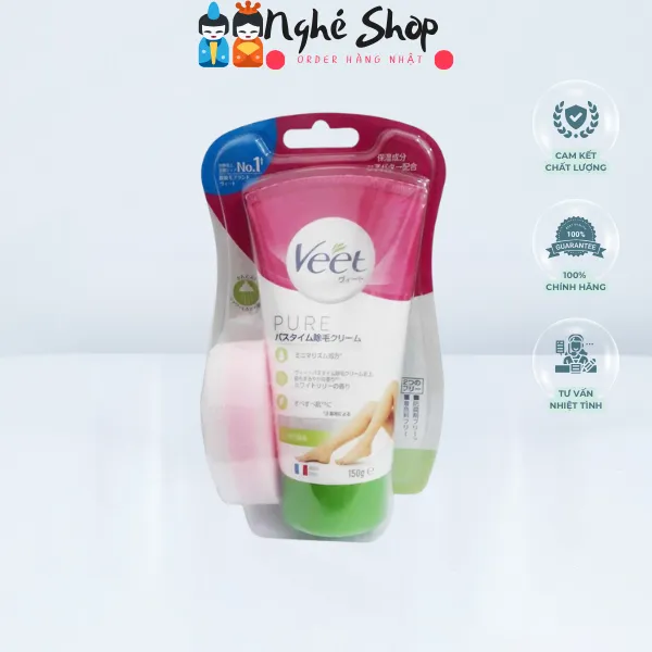 Veet - Kem tẩy lông PURE Bathtime Hair Removal Cream